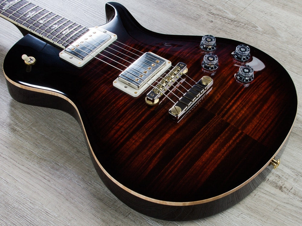 PRS Paul Reed Smith Singlecut 594 Electric Guitar, Flame Maple 10-Top, Pattern Vintage Neck, Hard Case - Fire Red Burst (Open Box)