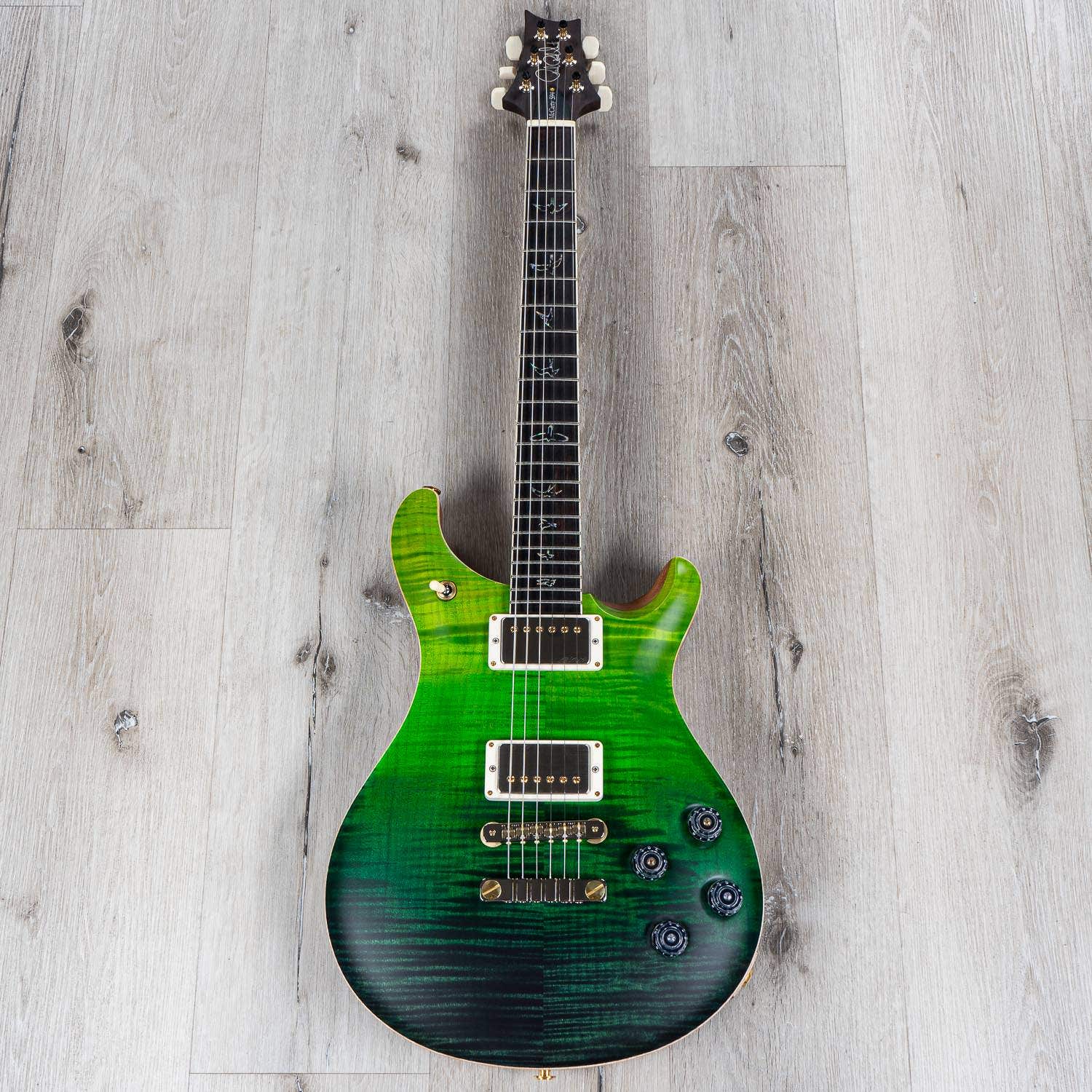 PRS Paul Reed Smith Wood Library McCarty 594 Electric Guitar, Satin Green Fade, Brazilian Rosewood