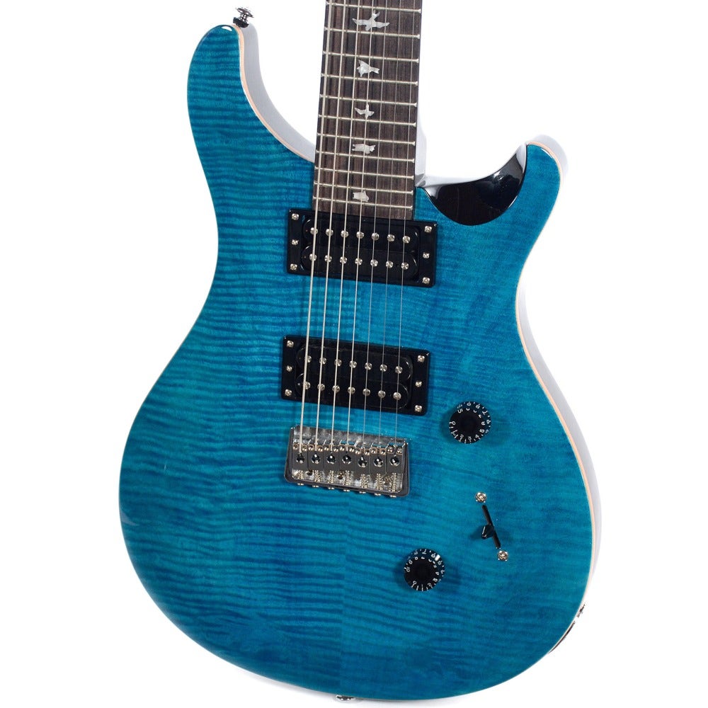 Paul Reed Smith SE Custom 24 7-String Electric Guitar Sapphire Finish with Gig Bag