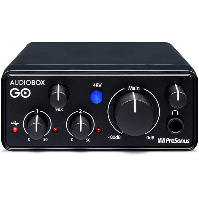 PreSonus AudioBox GO Creator Bundle with USB Audio Interface, M7 Microphone & HD7 Headphones