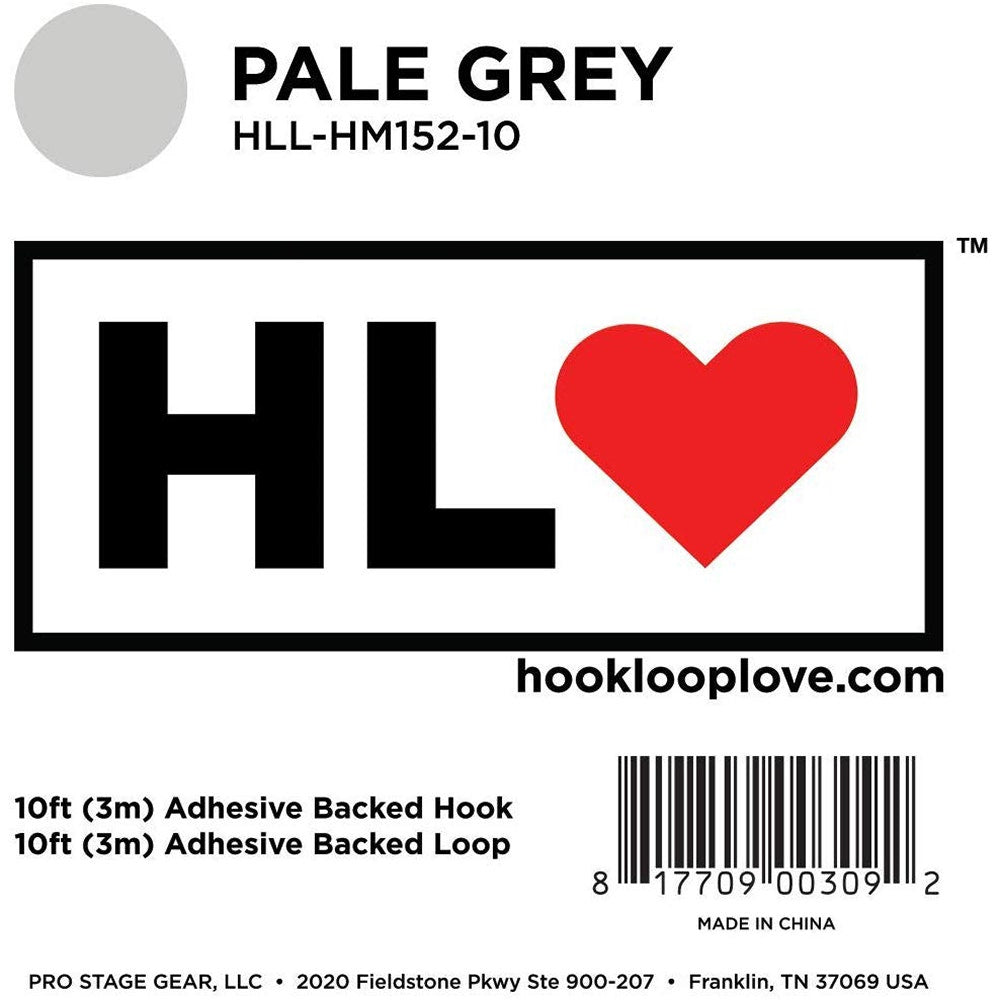 Pedaltrain Hook Loop Love 10' Hook & Loop Adhesive Tape for Guitar Effects Pedalboards, Pale Grey