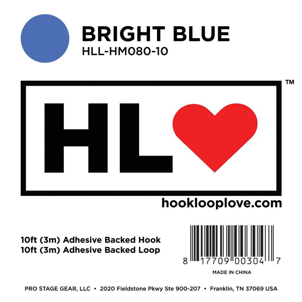 Pedaltrain HOOK LOOP LOVE 10' Hook & Loop Tape for Guitar Effects Pedalboards, Bright Blue