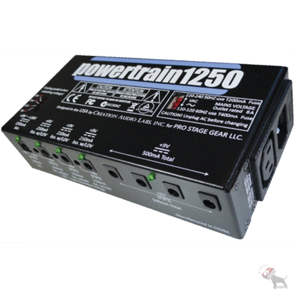 Pedaltrain Powertrain 1250 Pedal Board 9 Volt Multi Power Supply for Effects Pedals