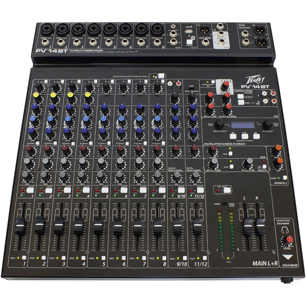 Peavey PV 14 BT Stereo Mixer with Bluetooth Wireless Connectivity