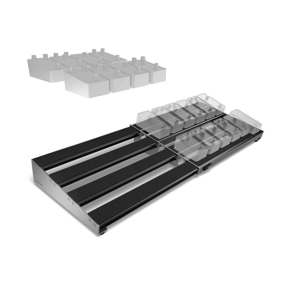 D'Addario Planet Waves XPNDPB-02 XPND Guitar Effects Pedalboard, 4-Rail (Double Row)