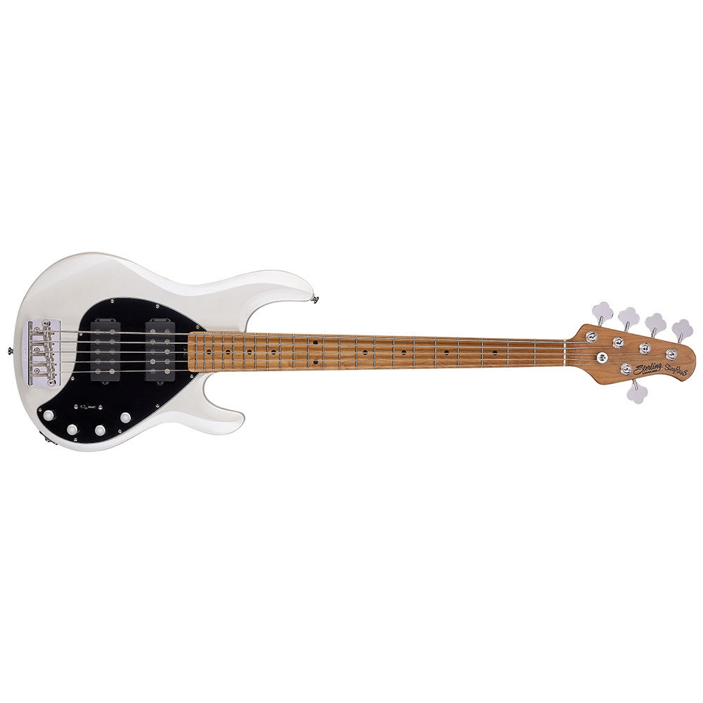 Sterling by Music Man StingRay5 Ray35HH Electric Bass Guitar, Pearl White