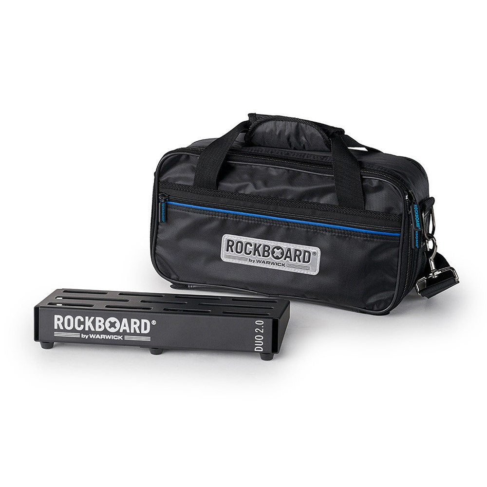 RockBoard DUO 2.0 12'' x 5'' Guitar Effects Pedalboard with Gig Bag