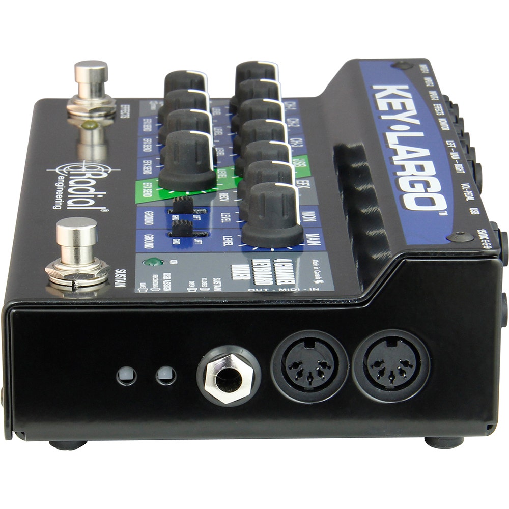 Radial Engineering Key Largo Keyboard Mixer, Performance Pedal, and Balanced DI