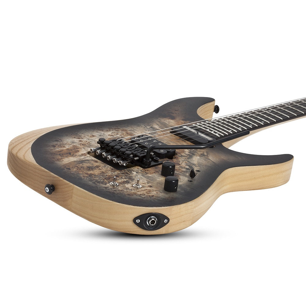 Schecter Guitars 1506 Reaper-6 FR S Electric Guitar, Floyd Rose, Sustainiac, Satin Charcoal Burst