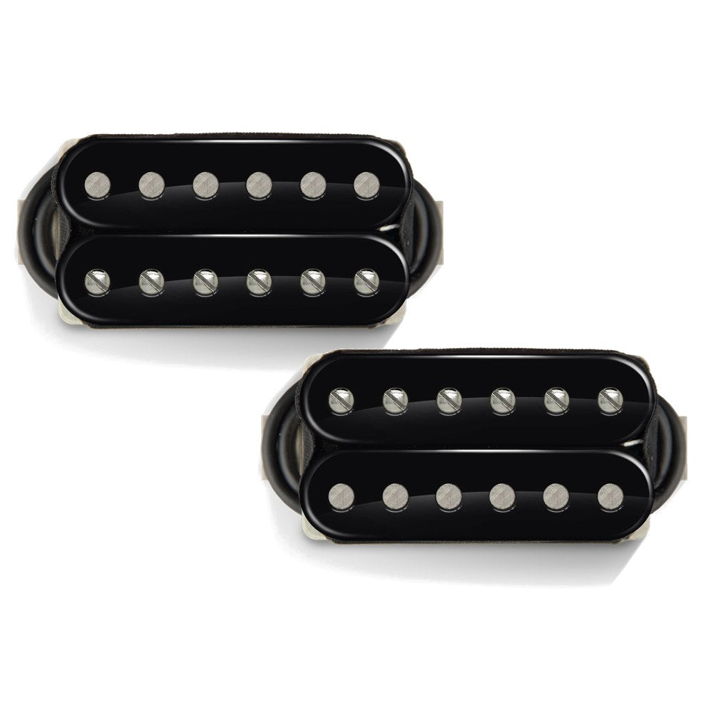 Bare Knuckle Pickups Rebel Yell Humbucker Set, Wide Spacing, 4-Conductor, Short Leg, Black Coils