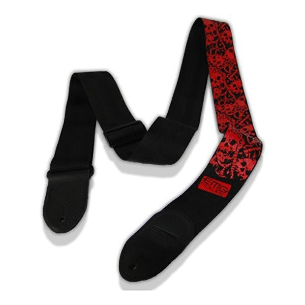 EMG Red Skull Guitar Strap, 72" Length, 2" Width Poly-Seatbelt Material