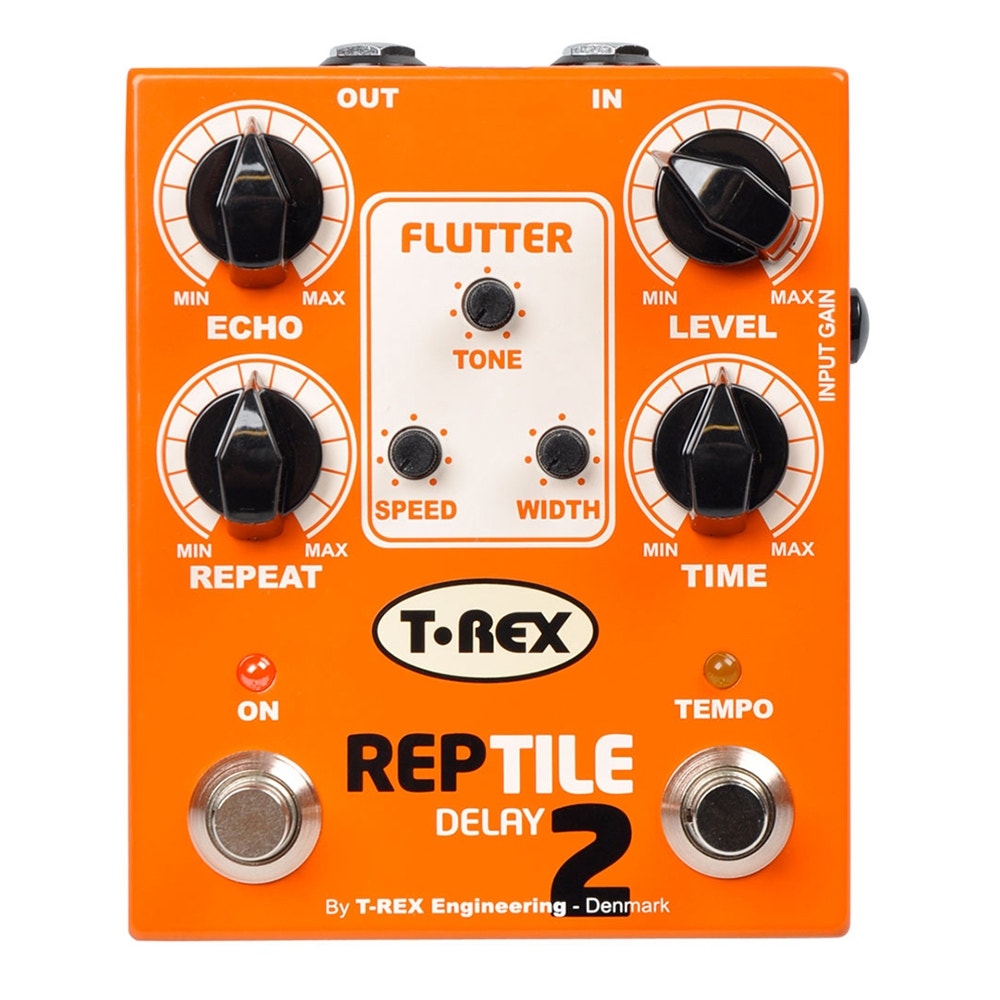 T-Rex Engineering Reptile 2 Tape-style Digital Delay Guitar Effects Pedal with Tap Tempo
