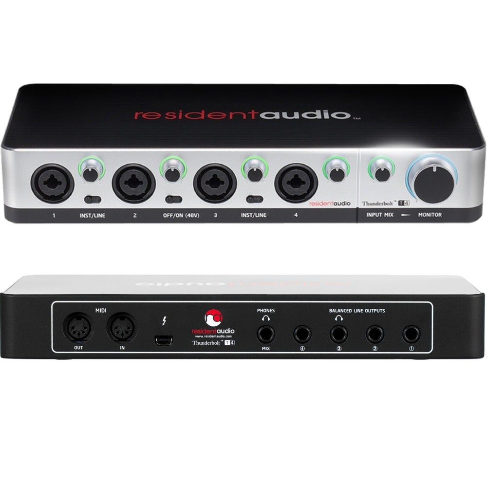 Resident Audio T4 4-Channel Thunderbolt Audio Interface 24-Bit 96-kHz