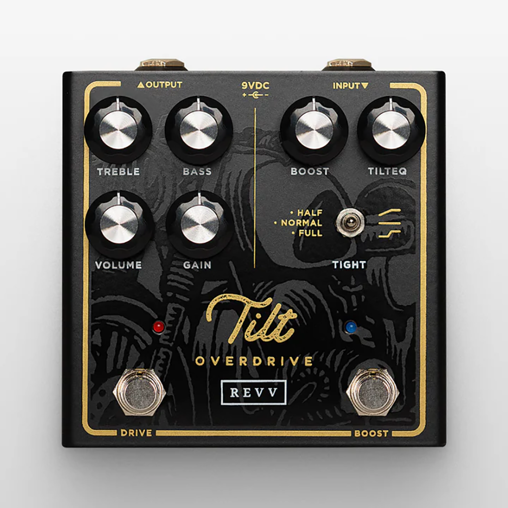 Revv Amplification Shawn Tubbs Tilt Dual Overdrive & Boost Guitar Effect Pedal, Black
