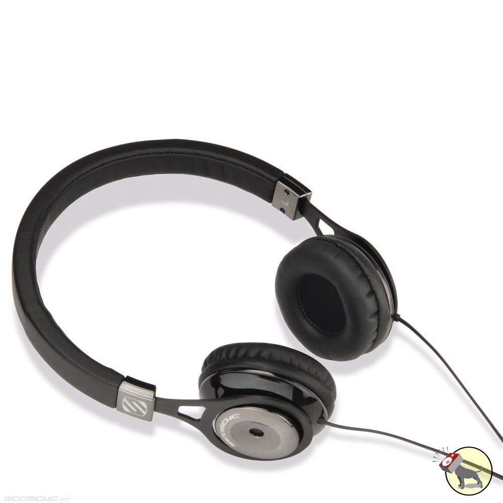 Scosche RH656MD On-Ear Headphones with tapLINE Remote & Mic (Black)