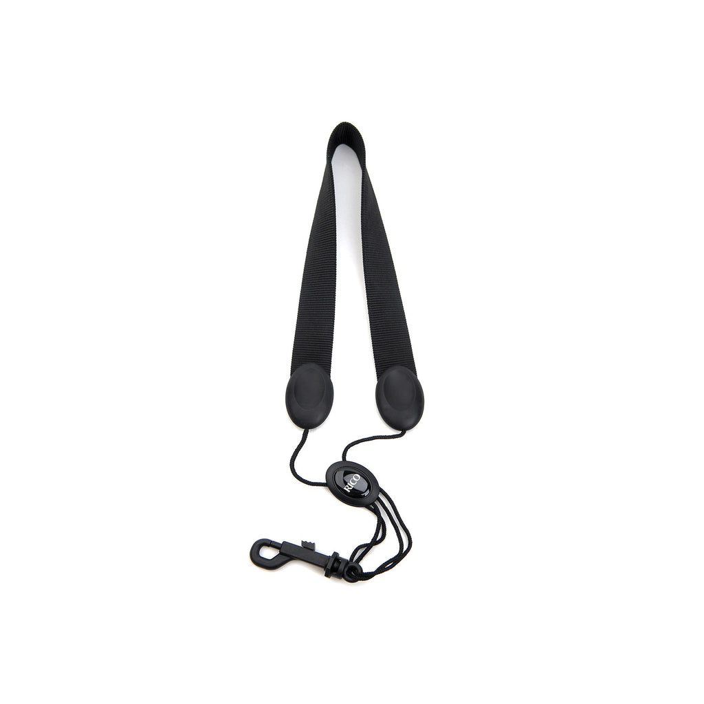 D'Addario SLA13 Padded Tenor / Baritone Saxophone Strap, Black, Snap Hook