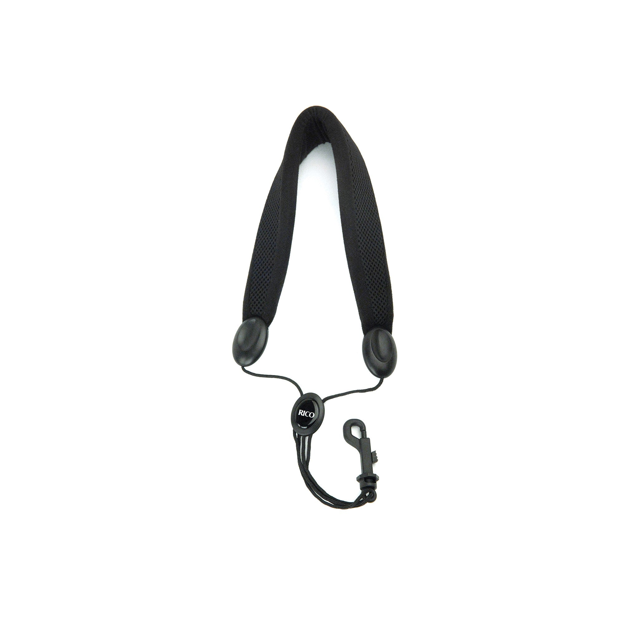 D'Addario Rico SLA18 Padded Tenor/Baritone Saxophone Strap with Plastic Hook, Black