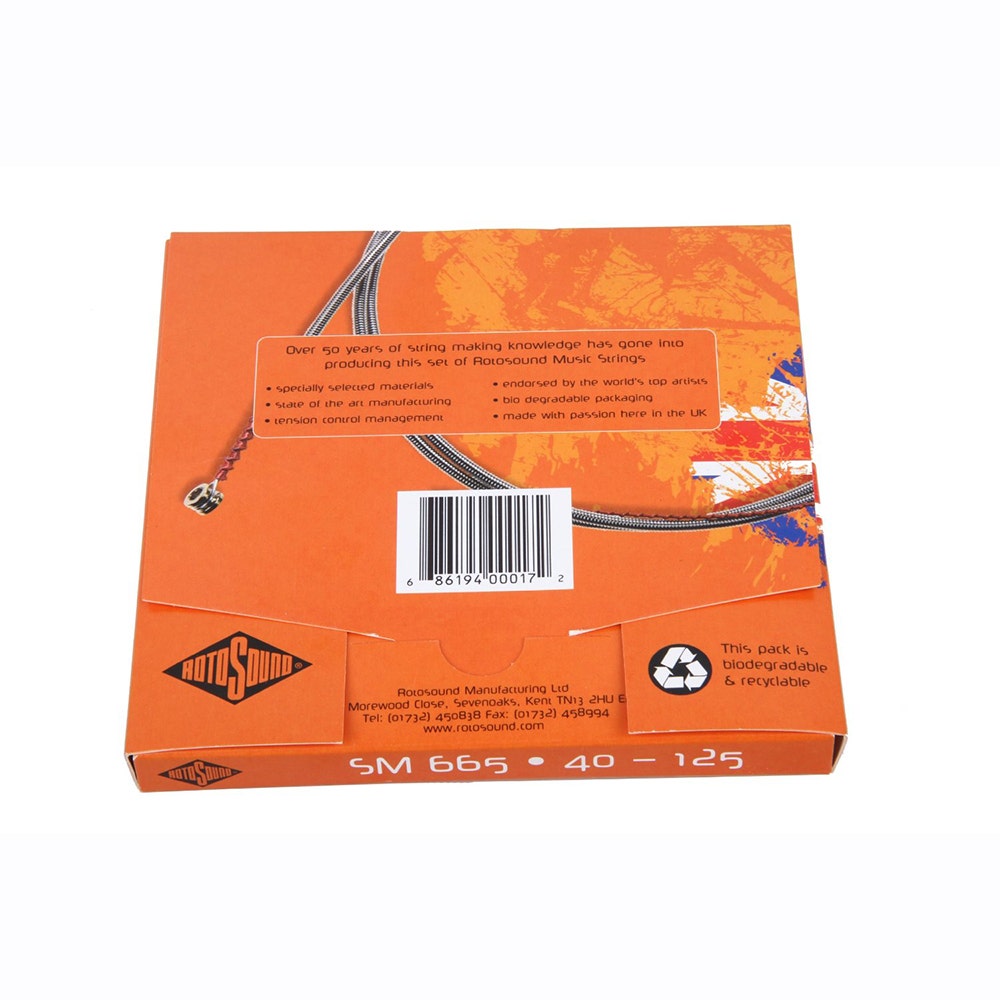 Rotosound SM665 Swing Bass 5-String Roundwound Bass Guitar Strings (40-125)