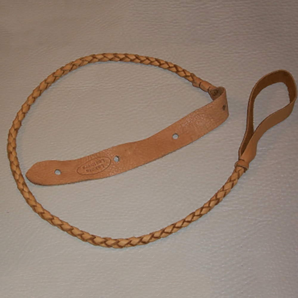 Lakota Leathers LK-RTA Round Braided Mandolin Strap, Elk, 43'', Tan