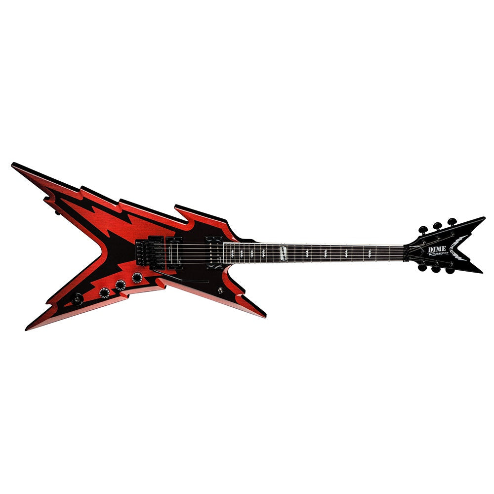 Dean Guitars Dimebag Darrell Razorbolt Electric Guitar with Case (Black/Red Finish)