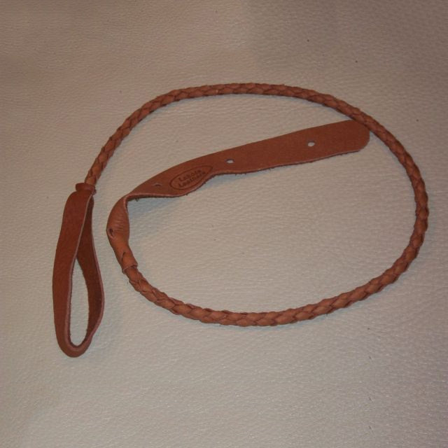 Lakota Leathers Mandolin Strap, Braided Round, 43", Tobacco