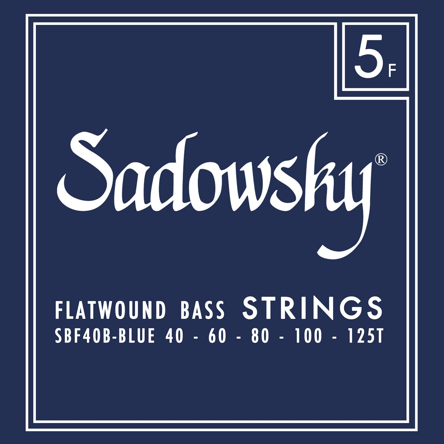 Sadowsky Blue Label Bass String Set, Stainless Steel, Flatwound, Taperwound, 5-String, 040-125