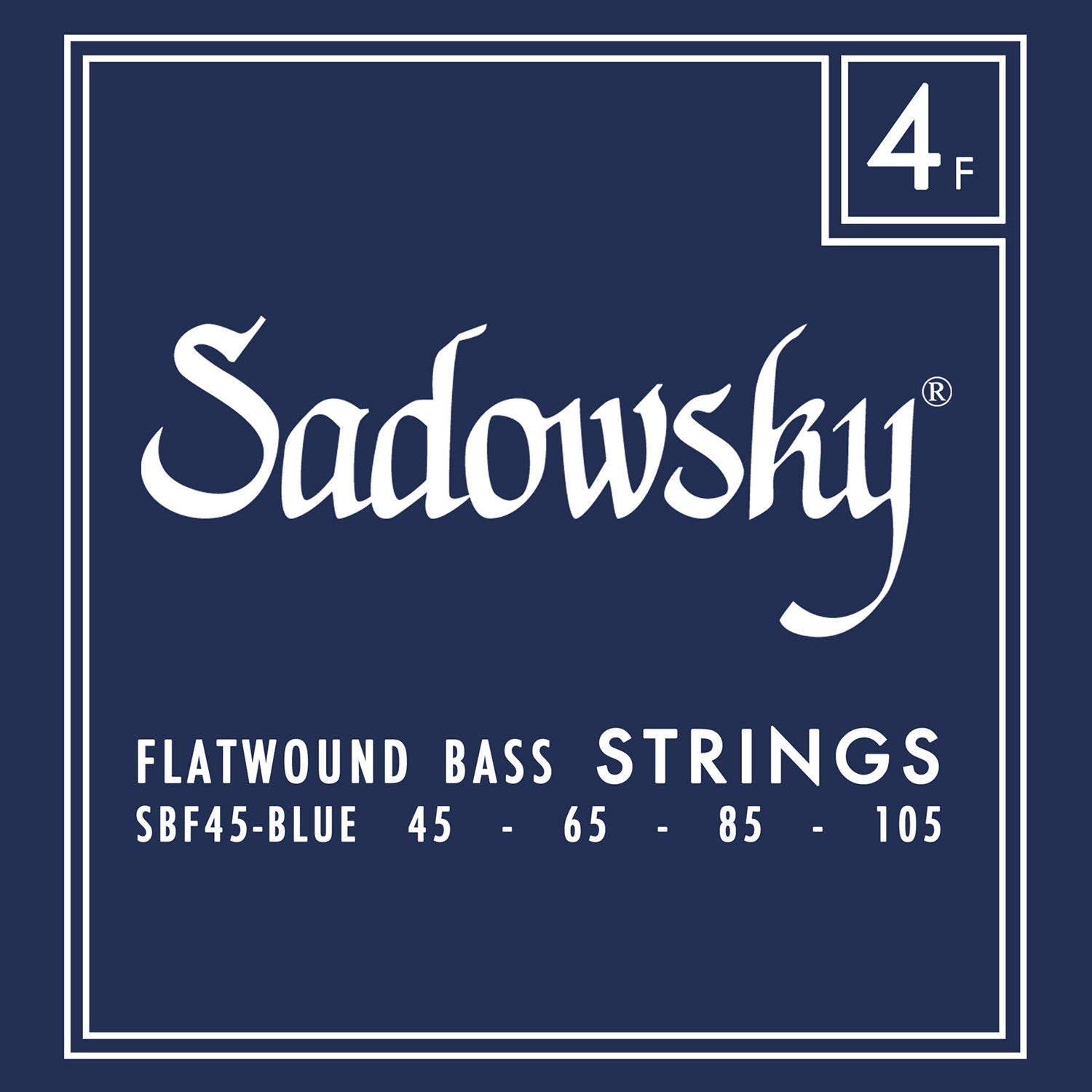 Sadowsky Blue Label Bass String Set, Stainless Steel, Flatwound, 4-String, 045-105