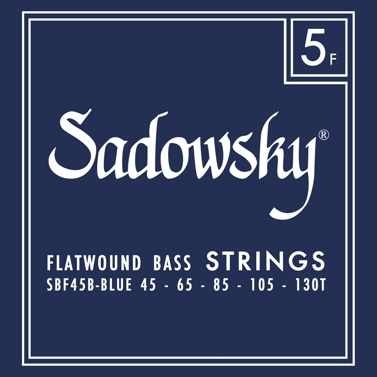 Sadowsky Blue Label Bass String Set, Stainless Steel, Flatwound, Taperwound, 5-String, 045-130