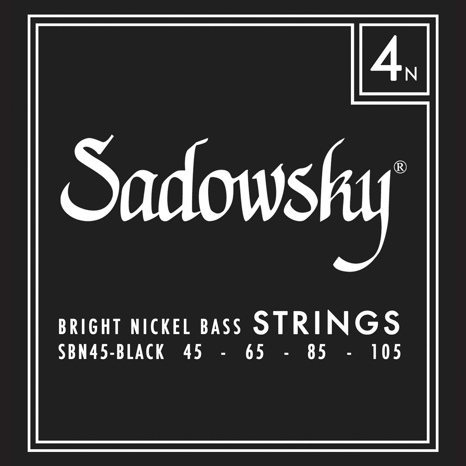 Sadowsky Black Label Bass String Set, Nickel, 4-String, 045-105