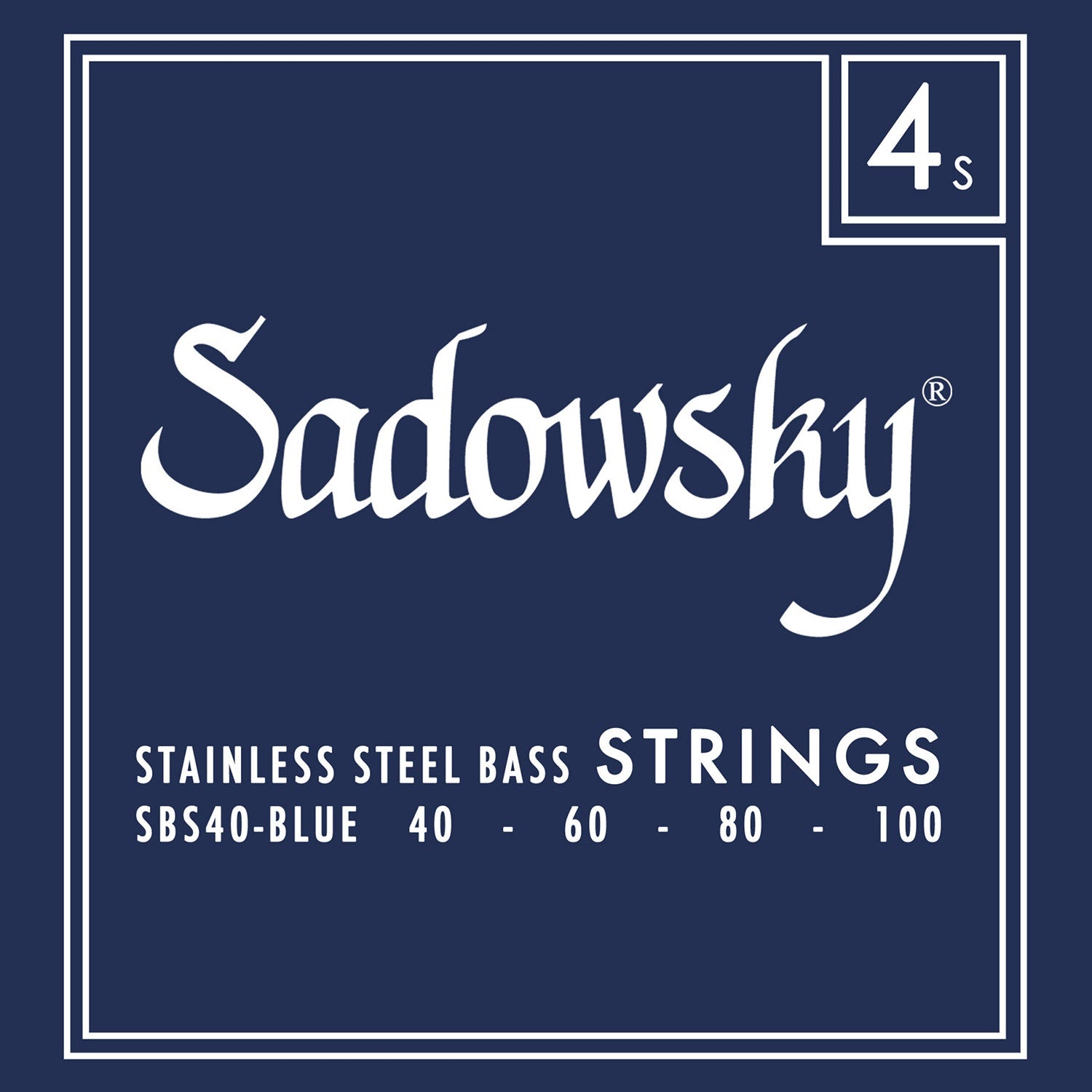 Sadowsky Strings SBS40 Blue Label Bass Guitar Strings, 4-String Set, 040-100