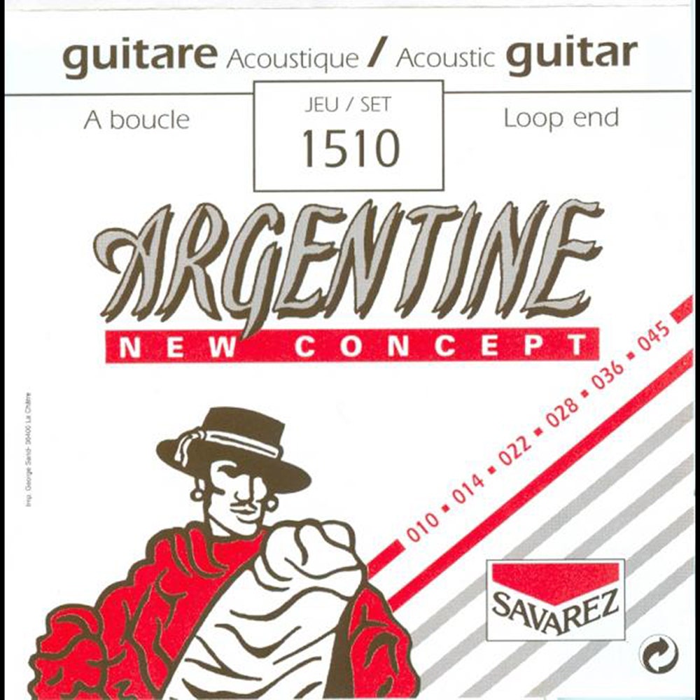 Savarez 1510 Acoustic Jazz Guitar Extra Light Loop End Strings 10-45
