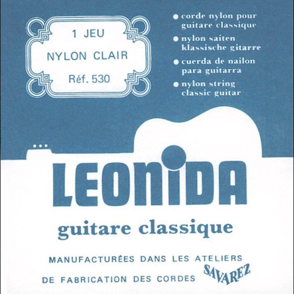 Savarez 530 Leonida Classical Strings, Clear Nylon Trebles, Silverwound Basses, Normal Tension