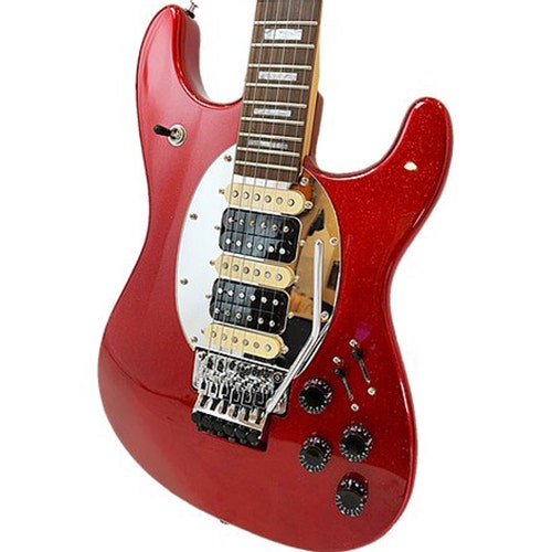 Sawtooth ES Hybrid Series Electric Guitar, Sandal Wood Fretboard, Blood Red Sparkle