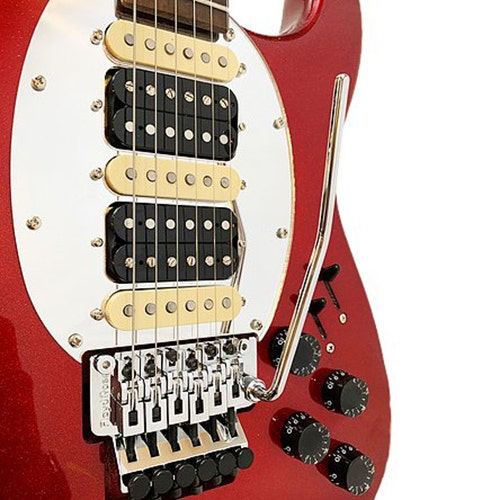 Sawtooth ES Hybrid Series Electric Guitar, Sandal Wood Fretboard, Blood Red Sparkle