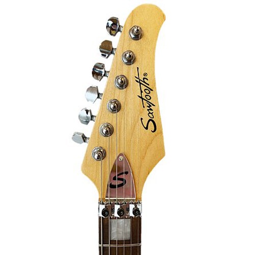 Sawtooth ES Hybrid Series Electric Guitar, Sandal Wood Fretboard, Blood Red Sparkle