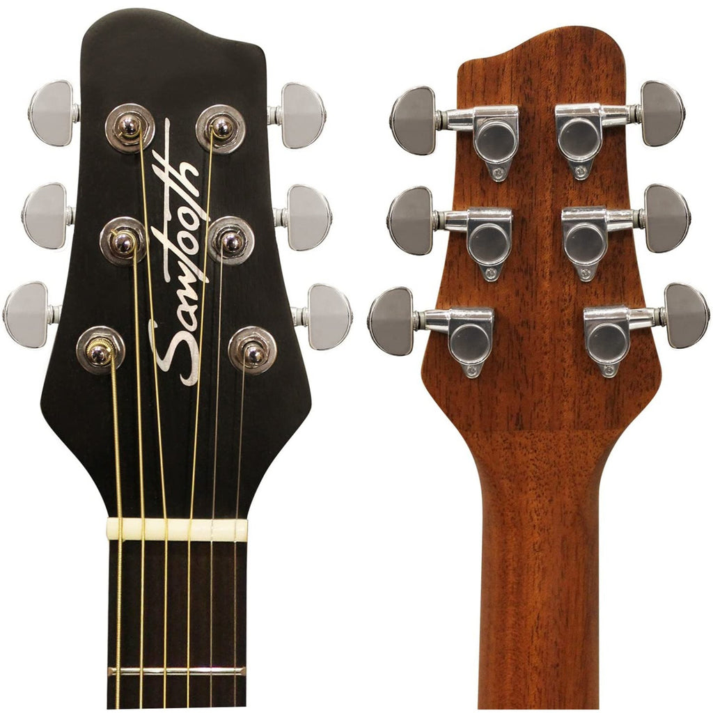 Sawtooth ST-MH-AEJJR Mahogany Mini Jumbo Acoustic Electric Guitar, Satin Finish
