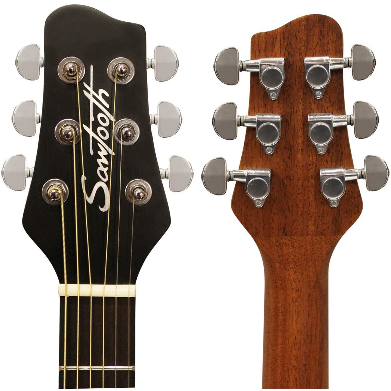 Sawtooth ST-MH-AEJJR Mahogany Mini Jumbo Acoustic Electric Guitar, Satin Finish
