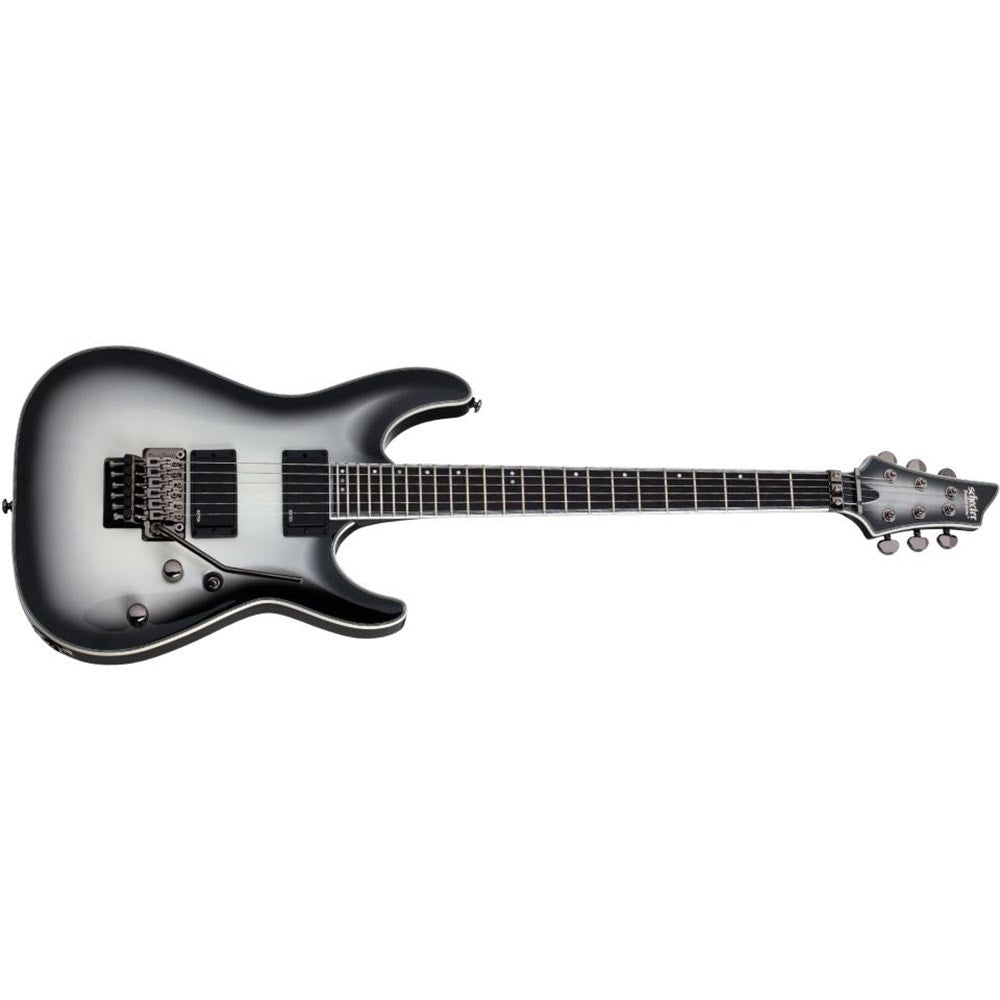 Schecter Jake Pitts C-1FR Floyd Rose Electric Guitar - Metallic White with Metallic Black Burst