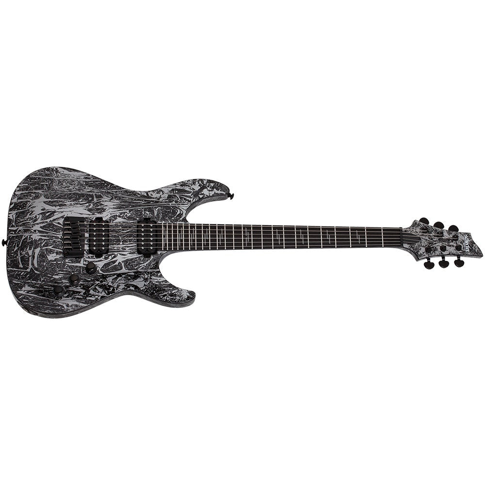 Schecter 1460 C-1 Hardtail Electric Guitar, Ebony Fretboard, Silver Mountain