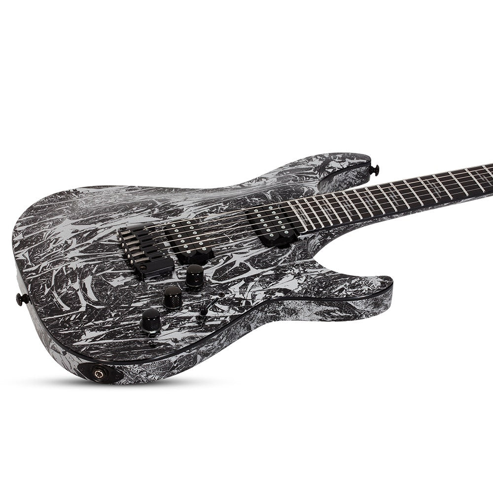 Schecter 1460 C-1 Hardtail Electric Guitar, Ebony Fretboard, Silver Mountain