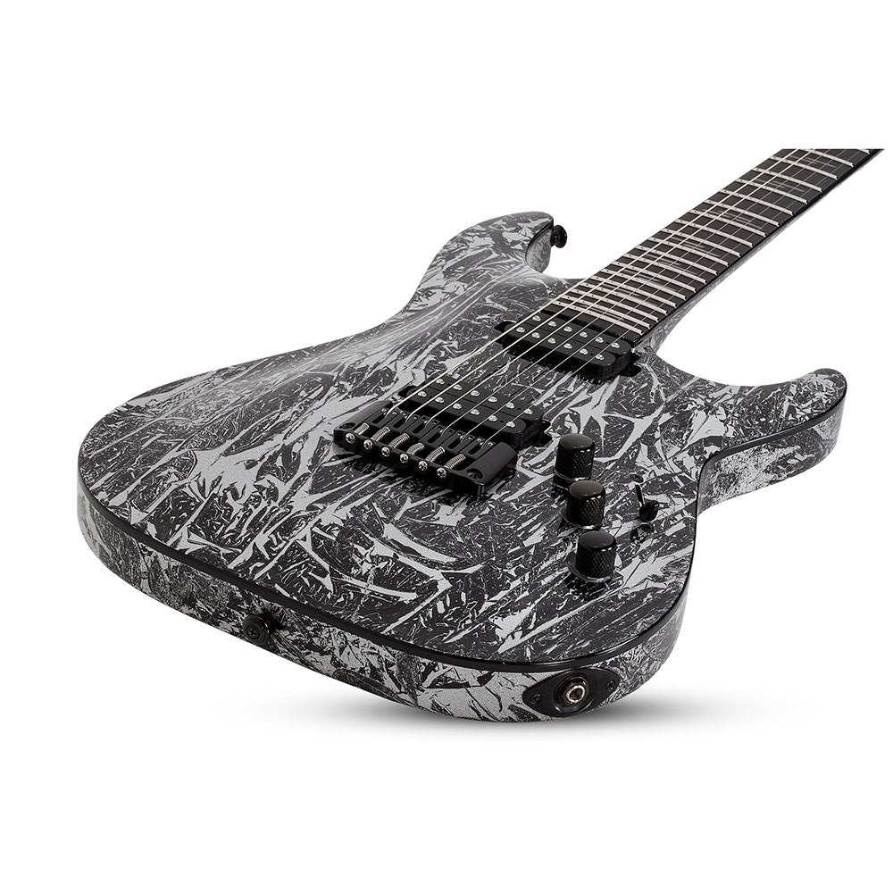 Schecter 1460 C-1 Hardtail Electric Guitar, Ebony Fretboard, Silver Mountain
