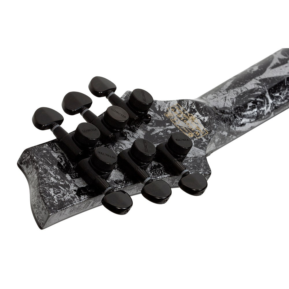 Schecter 1460 C-1 Hardtail Electric Guitar, Ebony Fretboard, Silver Mountain