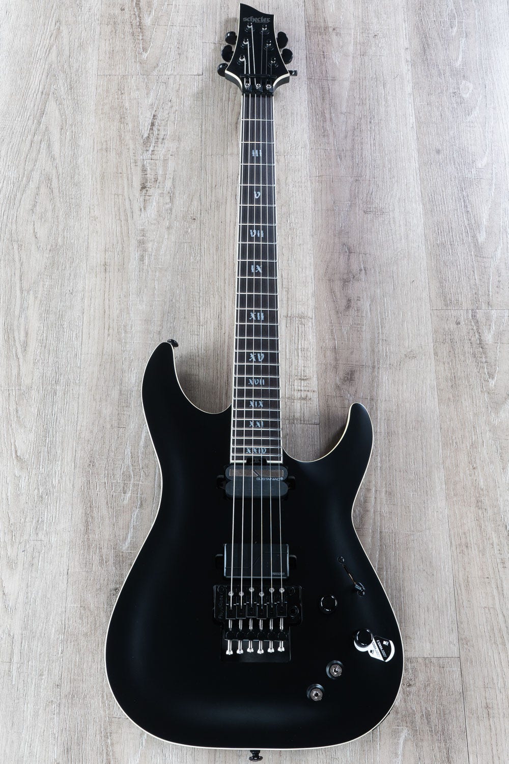 Schecter Guitars 1348 C-1 FR S SLS Evil Twin Electric Guitar Satin Black