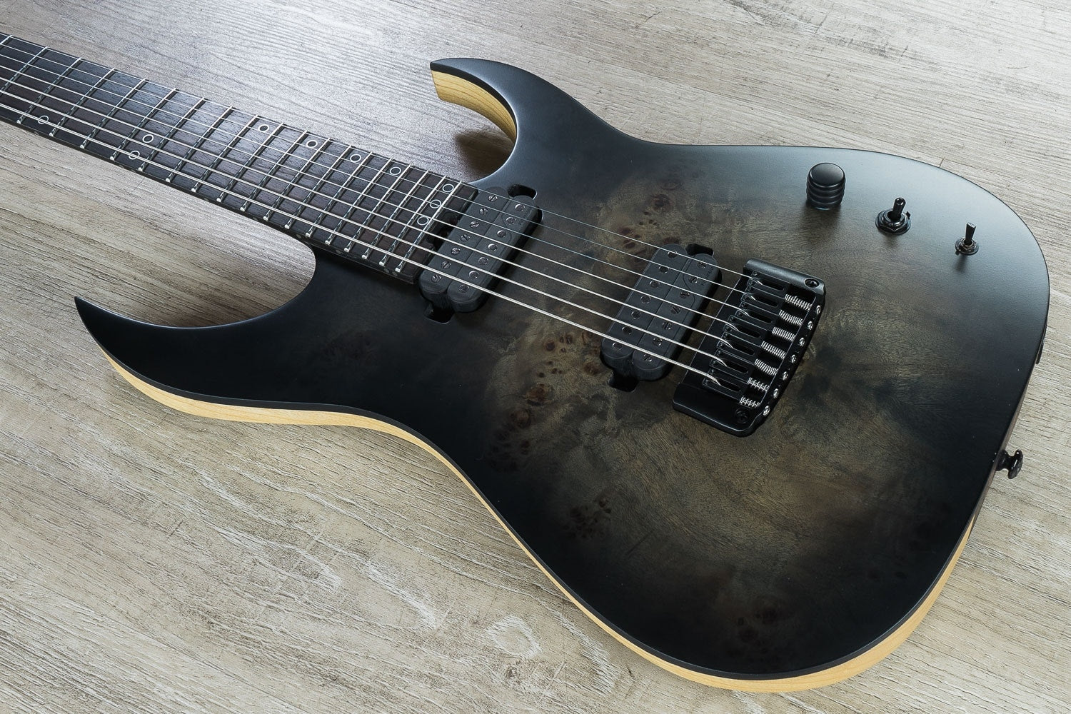Schecter Keith Merrow KM-7 MK-III Artist Electric Guitar, Ebony Fretboard - Trans Black Burst (Open Box)