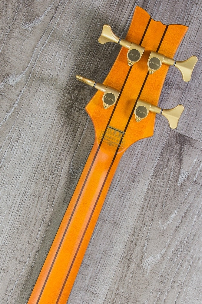 Schecter Guitar Research Stiletto Studio 4-String Fretless Electric Bass Guitar - Honey Satin (Open Box)