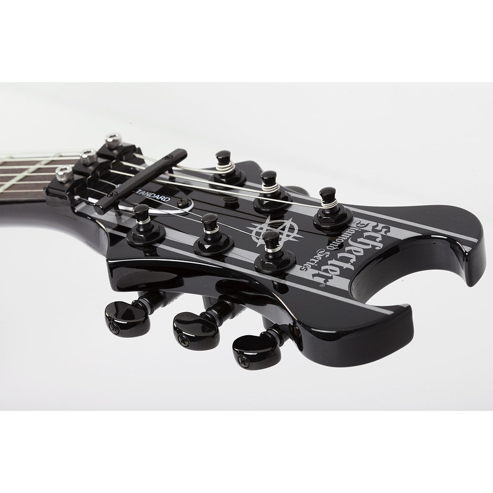 Schecter Synyster Gates Standard Electric Guitar - Gloss Black with Silver Pin Stripes