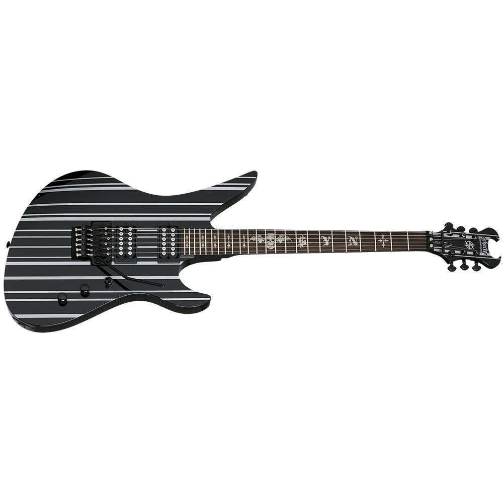Schecter Synyster Gates Standard Electric Guitar - Gloss Black with Silver Pin Stripes