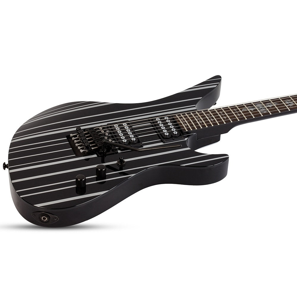 Schecter Synyster Gates Standard Electric Guitar - Gloss Black with Silver Pin Stripes