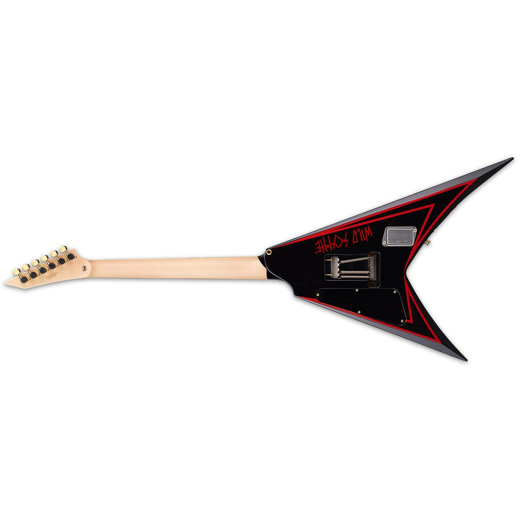 ESP E-II Signature Series Alexi Laiho Wild Scythe 6-String Electric Guitar with Hard Case - "I Worship Chaos" Graphic
