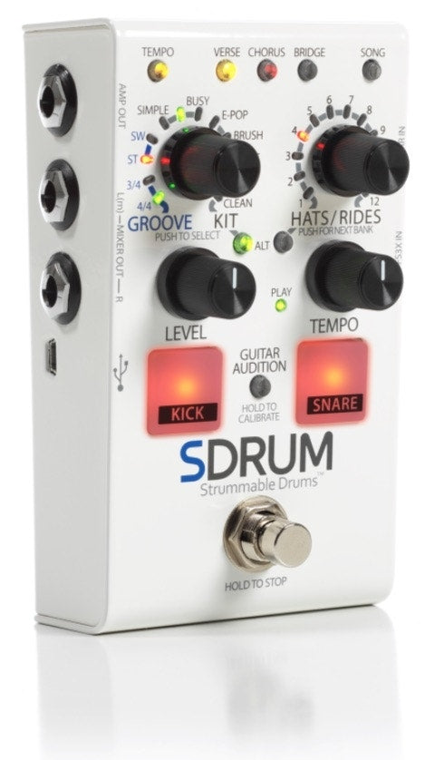 DigiTech SDRUM Drum Machine Effects Synthesizer Pedal for Guitar / Bass Players